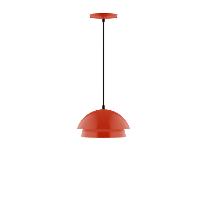 Nest 10" Pendant with Glass Globe in Vermillion | Montclair Light Works