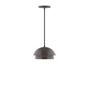 Architectural bronze dome pendant with hanging rod and round ceiling canopy