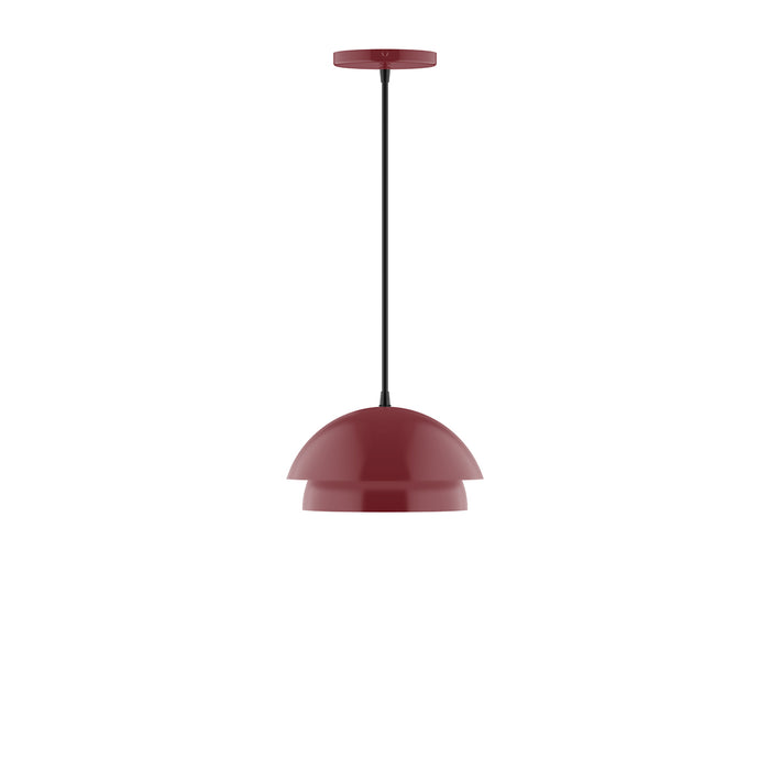 Nest 10" Pendant with Glass Globe in Barn Red | Montclair Light Works