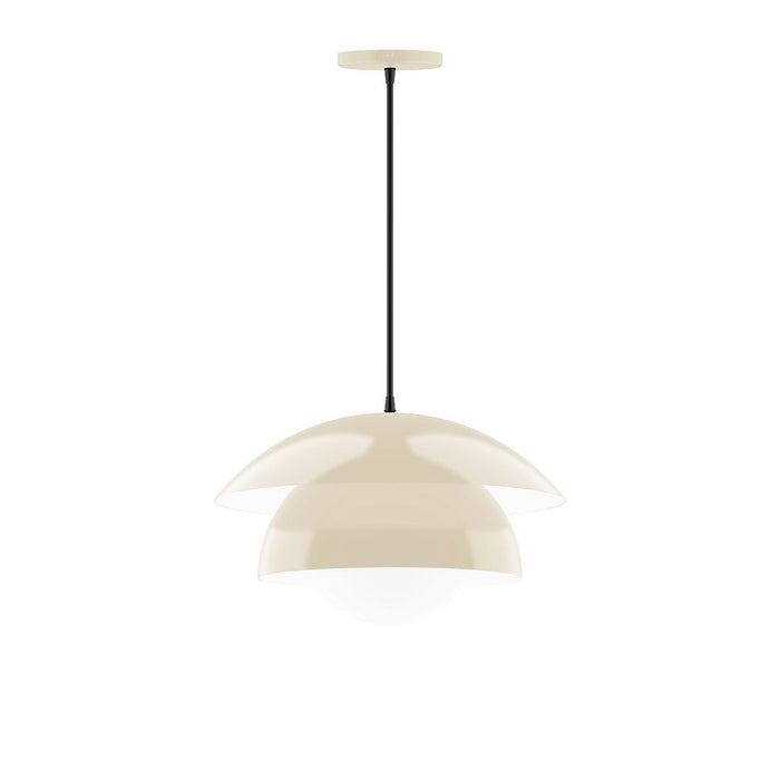 Nest 16" Pendant with Glass Globe in Cream
