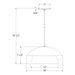 Nest 16" LED Pendant in Mauve Line Drawing