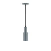 Slate gray 3.5 in pendant light with cylindrical shade and cord.