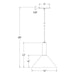 Chase 12" LED Pendant in Terracotta Line Drawing