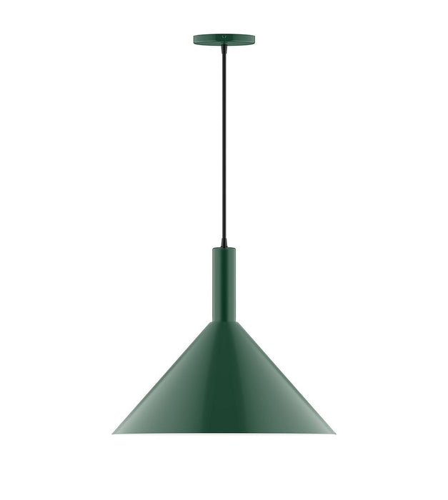 Chase 18" LED Pendant in Forest Green