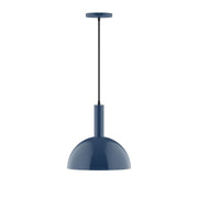 Ray 12 in pendant light with navy dome shade