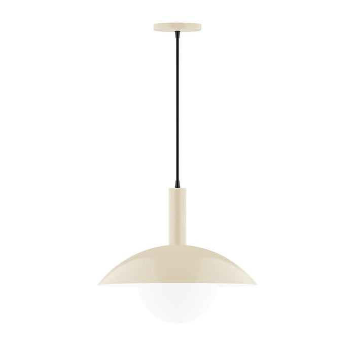 Glow 16" Pendant with Glass Globe in Cream