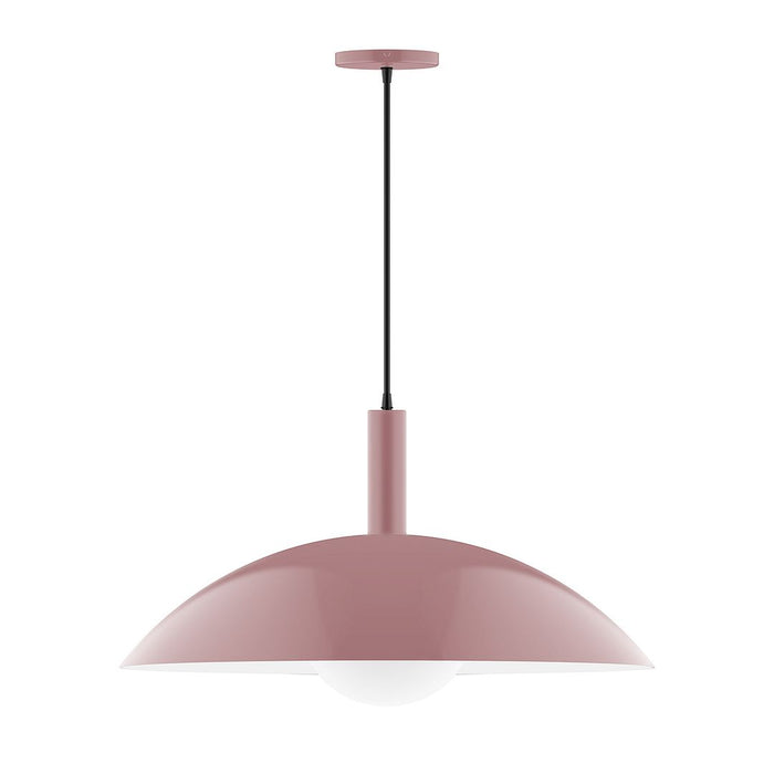 Glow 24" Pendant with Glass Globe in Mauve