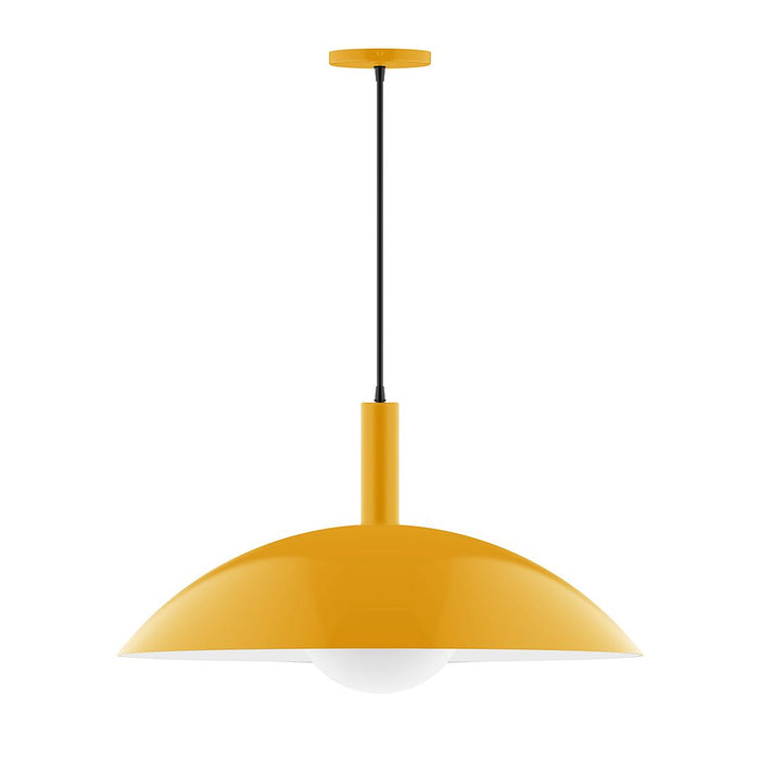 Glow 24" Pendant with Glass Globe in Bright Yellow