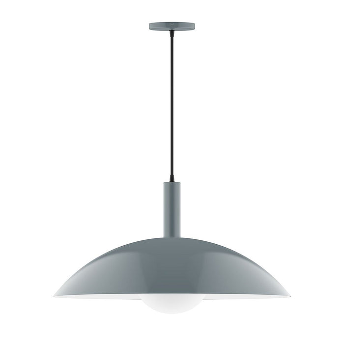 Glow 24" Pendant with Glass Globe in Slate Gray