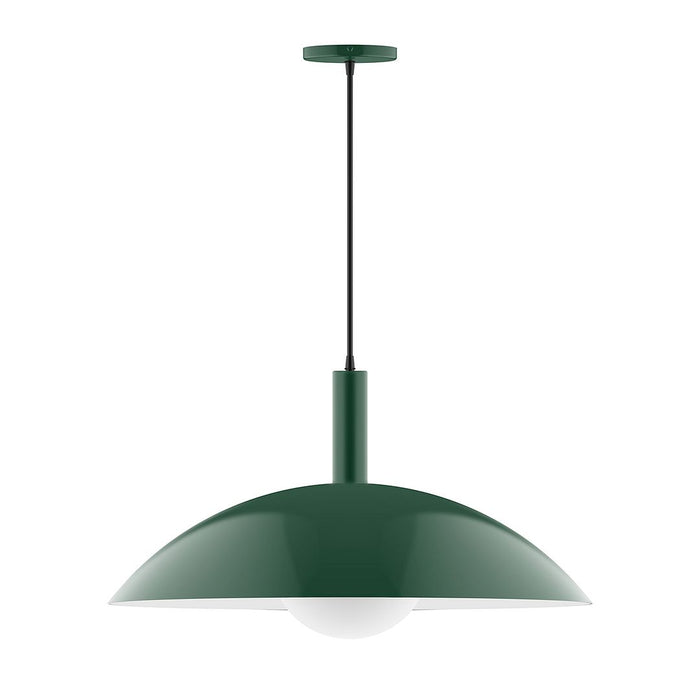 Glow 24" Pendant with Glass Globe in Forest Green