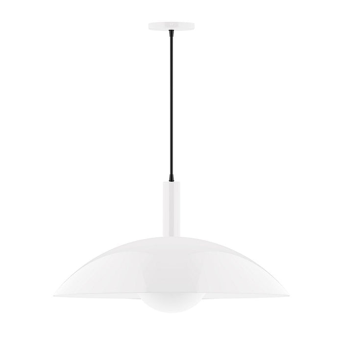 Glow 24" Pendant with Glass Globe in White