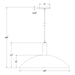 Glow 24" Pendant in Architectural Bronze Line Drawing