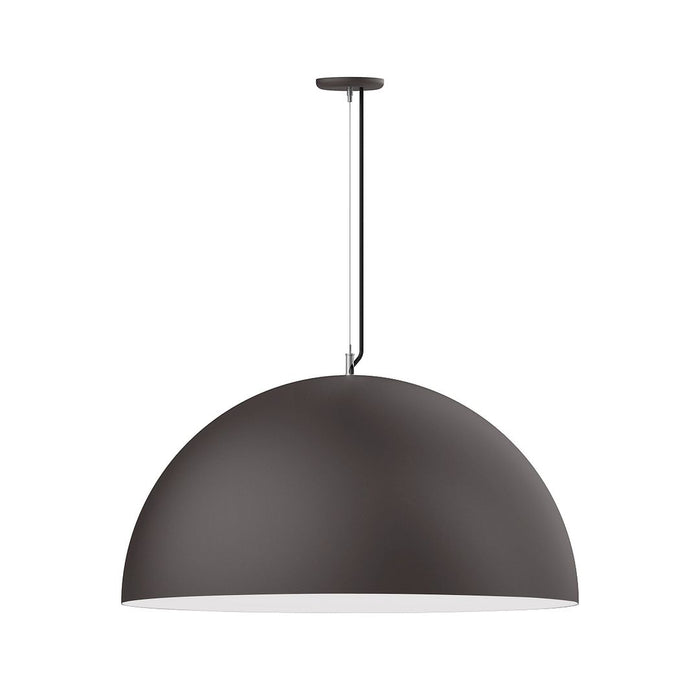 Xl Choices Shallow Dome 36" Pendant Light in Bronze Matte with White Interior