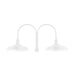 Warehouse 18" 2-light post top mount in White | Montclair Light Works