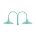 Warehouse 18" LED 2-light post top mount in Sea Green | Montclair Light Works