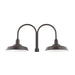 Warehouse 18" 2-light post top mount in Architectural Bronze | Montclair Light Works
