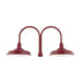 Warehouse 18" 2-light post top mount in Barn Red | Montclair Light Works