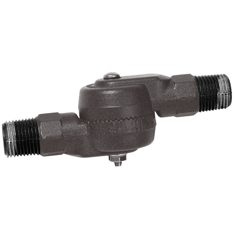 Bronze gooseneck wall light mounting and threaded connectors detail
