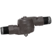 Bronze gooseneck wall light connector with threaded ends and adjustment joint