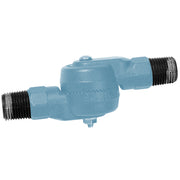 Light blue gooseneck wall light connector with threaded ends