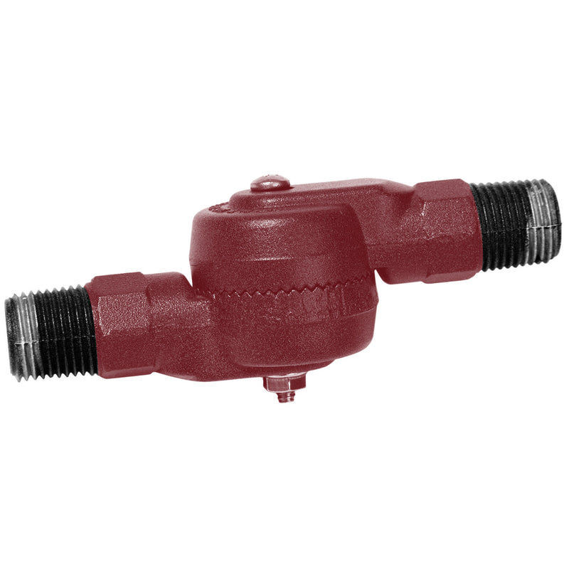 Barn red wall light gooseneck connector with threaded ends and mounting cap