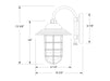 Vaportite 8"wall light in Navy Line Drawing