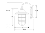 Wall sconce size diagram with measurements: 13 3/8" height and 8 1/4" width