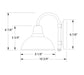 Cafe 8" LED Wall Sconce in Painted Galvanized Line Drawing