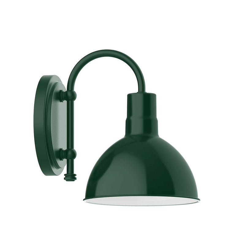 Deep Bowl 8" wall sconce in Forest Green