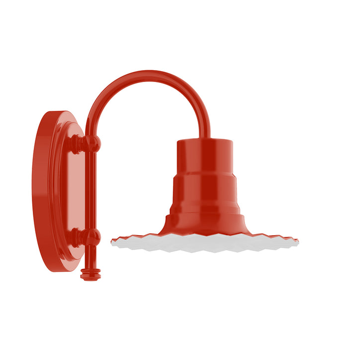 Radial 8" wall light in Vermillion | Montclair Light Works