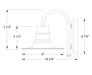 Radial 8" wall light in Slate Gray Line Drawing