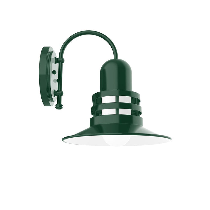 Atomic 12" Wall Sconce in Forest Green