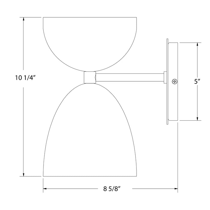 Nest 6" Wall Sconce in Cream Line Drawing