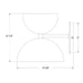 Nest 8" Wall Sconce in Cream Line Drawing