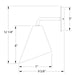 Jasmine 7 inch Wall Sconce in Black Line Drawing