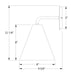 Jynx 8 inch Wall Sconce in White Line Drawing