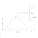 Pinnacle 8" Wall Sconce in Slate Gray Line Drawing