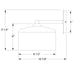 Julia 8.5 inch LED Wall Sconce in Navy Line Drawing