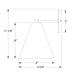 Jynx 8 inch Wall Sconce in Black Line Drawing