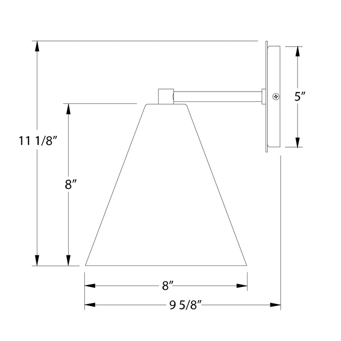 Jynx 8 inch Wall Sconce in Light Blue Line Drawing