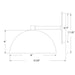 Arcade 8" Wall Sconce in Sea Green Line Drawing