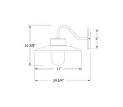 Gambler 12 inch Wall Sconce in Navy | Montclair Light Works