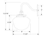 Uno 8" Wall Sconce in Slate Gray with Brushed Brass Line Drawing