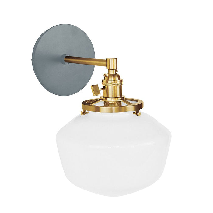 Uno 8" Wall Sconce in Slate Gray with Brushed Brass