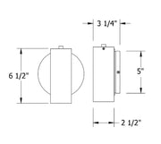 Martin ADA Wall Sconce in Vermillion | Montclair Light Works