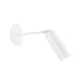 Martin Adjustable Wall Sconce in White with Brushed Brass Accents | Montclair Light Works