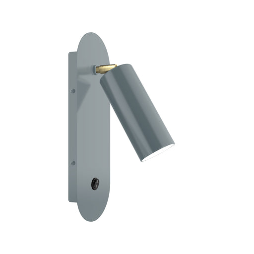 Martin Adjustable Wall Sconce in Slate Gray with Brushed Brass Accents | Montclair Light Works