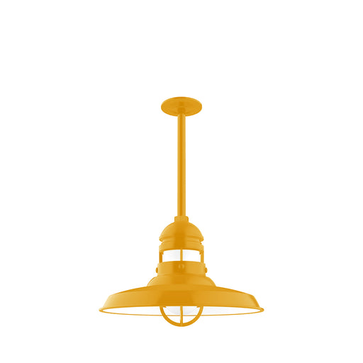Liberty 14.5 inch pendant, stem mount in Bright Yellow | Montclair Light Works