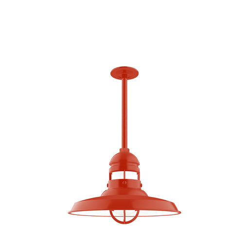 Liberty 14.5 inch pendant, stem mount in Vermillion | Montclair Light Works