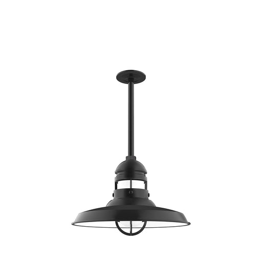 Liberty 14.5 inch pendant, stem mount in Black | Montclair Light Works